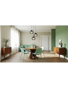 Suspension industrielle ALMANZORA, 3 lumières, noir et cuivre, ronde, E27 (non inclus) 2