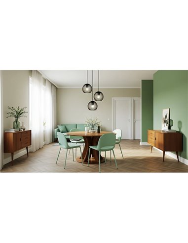 Suspension industrielle ALMANZORA, 3 lumières, noir et cuivre, ronde, E27 (non inclus)