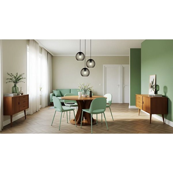 Luminária pendente industrial ALMANZORA, 3 lâmpadas, preta e cobre, redonda, E27 (não incluída)