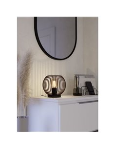 Lampe de table industrielle noire et cuivrée E27 (non fournie) ALMANZORA 2