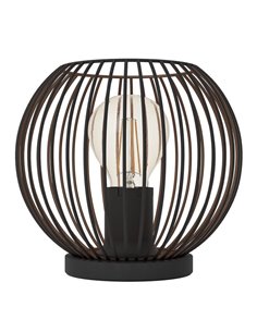 Lampe de table industrielle noire et cuivrée E27 (non fournie) ALMANZORA