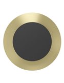 Aplique de pared LED redondo negro y latón cepillado TOCINA, Ø240mm, 11W 1300Lm 3000K