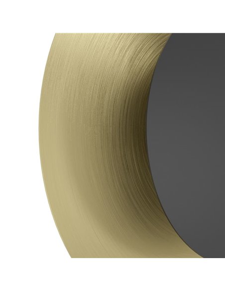 Applique murale ronde LED TOCINA, noire et laiton brossé, Ø 240 mm, 11 W, 1300 lm, 3000 K