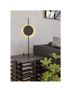 Lámpara de mesa LED negra y latón cepillado TOCINA, 60cm altura, 11W 1300Lm 3000K 2