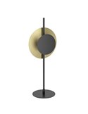 Lámpara de mesa LED negra y latón cepillado TOCINA, 60cm altura, 11W 1300Lm 3000K