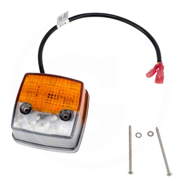 Piloto LED de posición e intermitente homologado 12/24V IP6K9K para tractores y maquinaria agrícola 8,4Cm X 8,4Cm