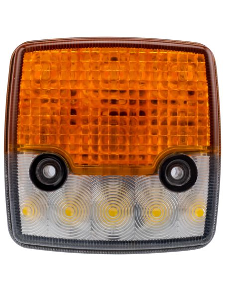 Piloto LED de posición e intermitente homologado 12/24V IP6K9K para tractores y maquinaria agrícola 8,4Cm X 8,4Cm