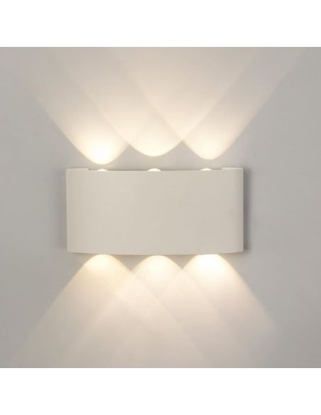 Aplique LED exterior ARCS 6W 620Lm 3000K, IP54 antracita o blanco