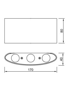 Aplique LED exterior ARCS 6W 620Lm 3000K, IP54 antracita o blanco 2