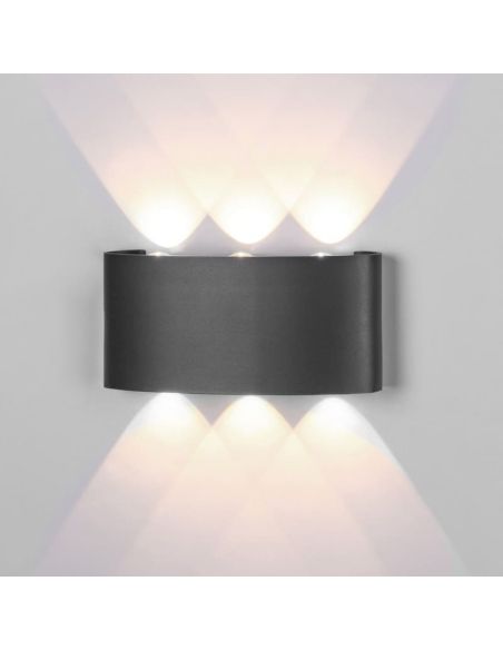 Aplique LED exterior ARCS 6W 620Lm 3000K, IP54 antracita o blanco