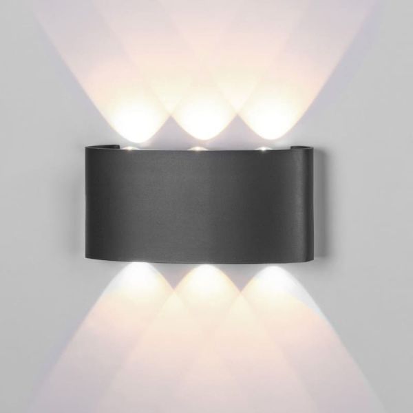 Aplique LED exterior ARCS 6W 620Lm 3000K, IP54 antracita o blanco