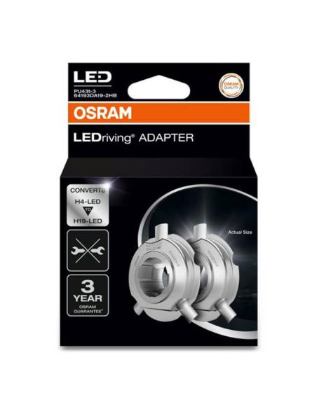 Adaptador OSRAM LEDriving 64193DA19-2HFB – Convierte H4 a H19 LED