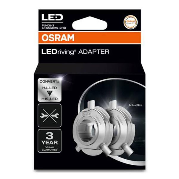 Adaptador OSRAM LEDriving 64193DA19-2HFB – Convierte H4 a H19 LED