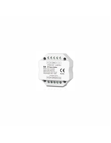 Repetidor de señal SPI 5-24VDC para tiras LED direccionables RGB/RGBW
