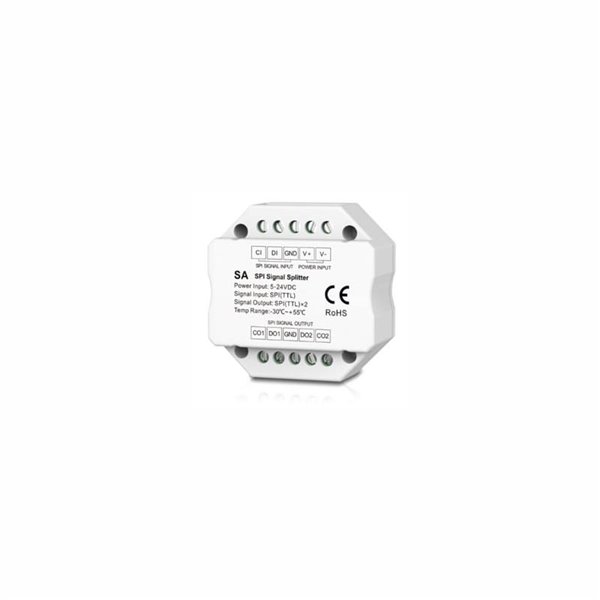 Repetidor de señal SPI 5-24VDC para tiras LED direccionables RGB/RGBW