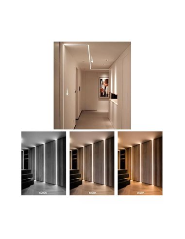 Tira LED con tecnología SPI rollo 5 metros FINE RUNNING 24VDC 12W/m 950/1050Lm, monocolor 2700K/3000K/4000K IP20