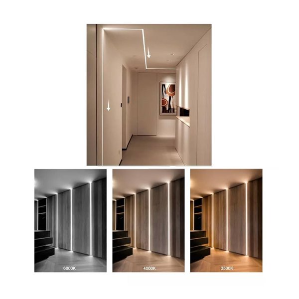 Tira LED con tecnología SPI rollo 5 metros FINE RUNNING 24VDC 12W/m 950/1050Lm, monocolor 2700K/3000K/4000K IP20