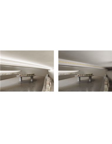 Bande LED COB avec 3150 LED, RGB 24V, avec contrôle SPI, 11W/m, lumière continue professionnelle.