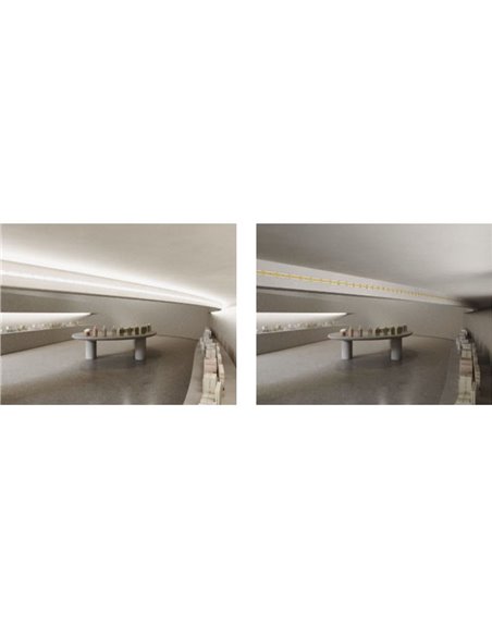 Tira LED COB con 3150 leds 24V RGB con control SPI 11W/m PROFI, luz continua profesional