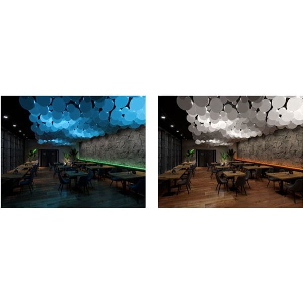 Bande LED COB avec 3150 LED, RGB 24V, avec contrôle SPI, 11W/m, lumière continue professionnelle.