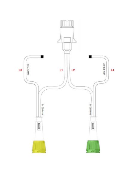 Cableado de remolque con conector 7 Polos y 2 conectores 5 Pin mas cableado para Pilotos de Galibo Fristom
