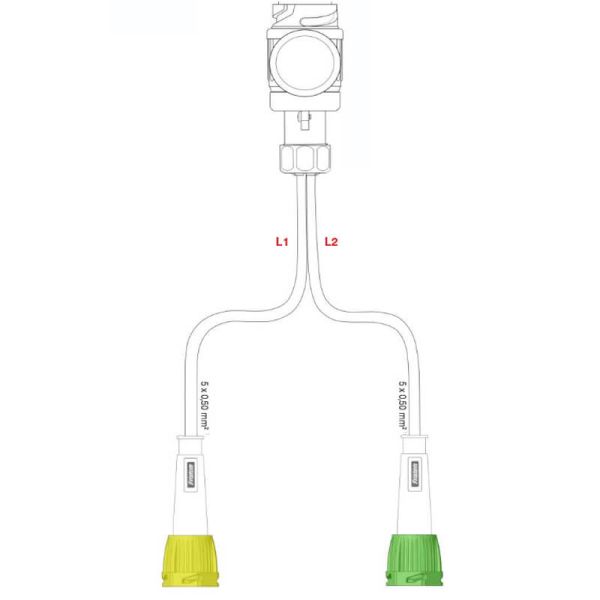 Cableado para remolque con conector 13 Polos y 2 conectores 5 Pin para Pilotos traseros Fristom