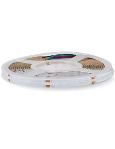 Tira LED COB RGB 24V IP20 15W/m – 5 metros, corte cada 3 cm, uso interior