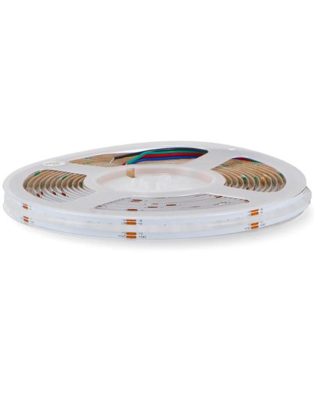 Tira LED COB RGB 24V IP20 15W/m – 5 metros, corte cada 3 cm, uso interior