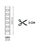 Medidas Tira LED COB RGB 24V IP65 15W/m – 5 metros, uso interior y exterior, corte 3 cm