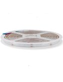 Bande LED COB RGB 24V IP65 15W/m – 5 mètres, pour une utilisation intérieure et extérieure, coupe à 3 cm.