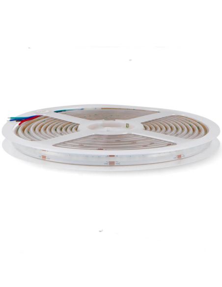 Tira LED COB RGB 24V IP65 15W/m – 5 metros, uso interior y exterior, corte 3 cm