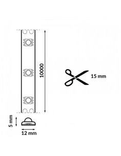 Tira LED SMD RGBIC digital con efectos por segmento 10 metros, 24V 6W/m IP20 2