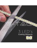 Tira LED SMD 2835 12V 20W/m 240 LEDs/m IP20 2000 lm/m Alto Luminosidade