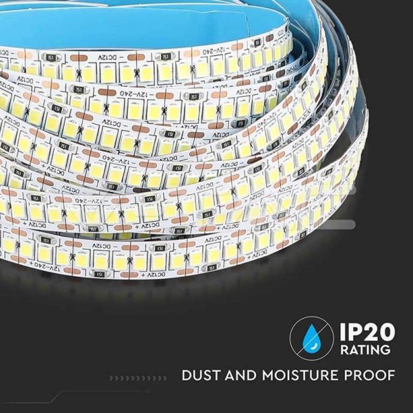 Tira LED SMD 2835 12V 20W/m 240 LED/m IP20 2000 lm/m High Lumen