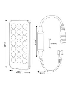 Controlador Mini Colorful con mando para tira LED digital 2