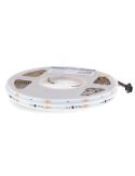 Bande LED COB TIPS RGBIC numérique, 24V, 21W/m, IP20, 5 mètres, lumière multicolore continue.