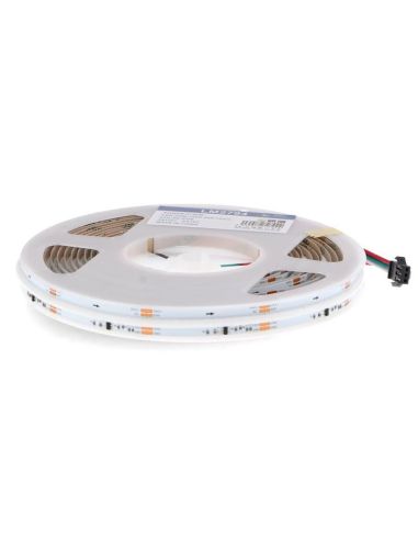 Tira LED COB TIPS RGBIC digital 24V 21W/m IP20 5 metros, luz continua multicolor