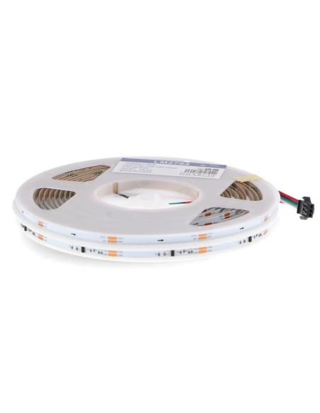 Tira LED COB TIPS RGBIC digital 24V 21W/m IP20 5 metros, luz continua multicolor