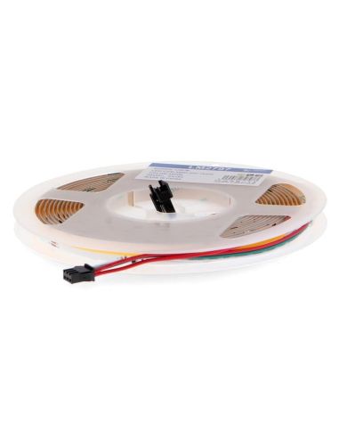 Tira LED COB TIPS digital 24V blanco fijo 12W/m IP20 5 metros, luz continua por segmentos, 3000K/4000K/6000K