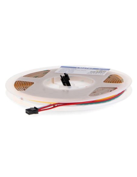 Bande LED COB numérique, 24 V, blanche, fixe, 12 W/m, IP20, 5 mètres, éclairage continu segmenté, 3000 K/4000 K/6000 K