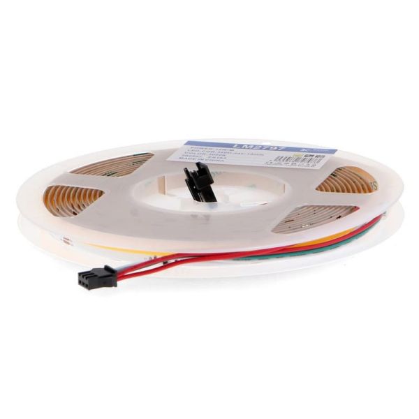 Tira LED COB TIPS digital 24V blanco fijo 12W/m IP20 5 metros, luz continua por segmentos, 3000K/4000K/6000K