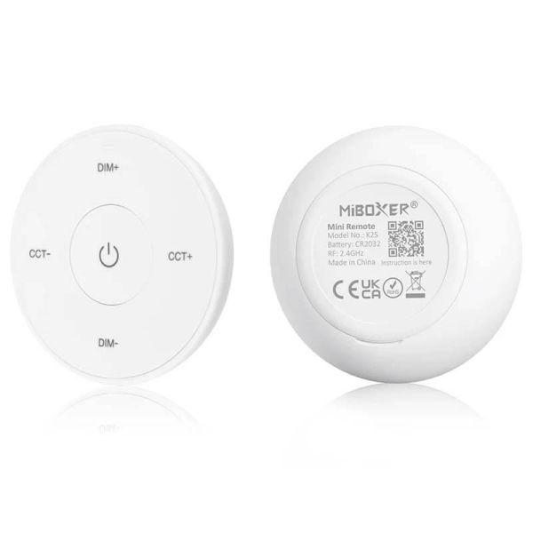 Panel Mando MiBoxer K2S RF 2.4GHz – Control MONO / CCT 1 Zona LED - Blanco