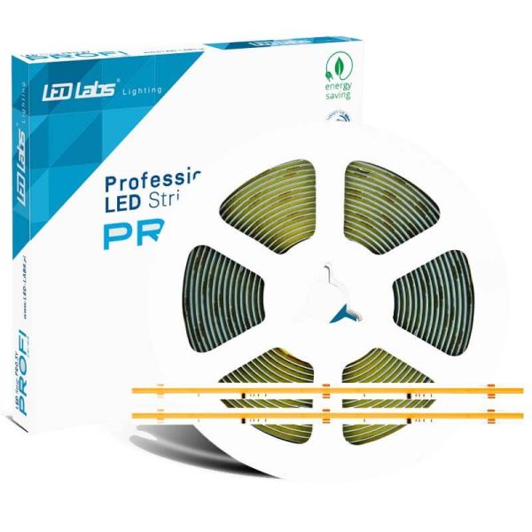 Tira LED COB 24V con control SPI 11W/m PROFI 5 metros, luz blanca continua profesional, 6500K/4000K/3000K