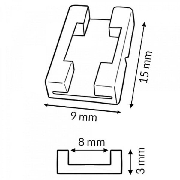 Conector rápido para tira LED 8 mm 2 pin 12V / 24V