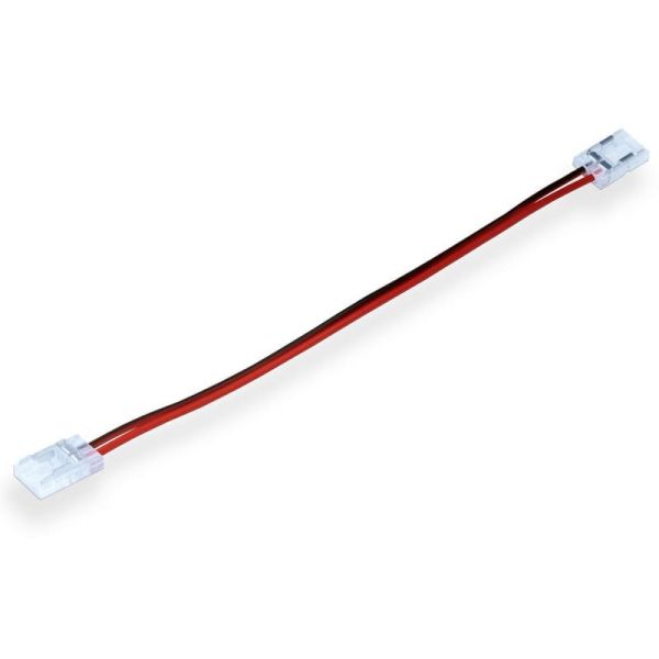 Conector duplo com cabo para fita LED monocromática de 8 mm, 2 pinos, 12 V/24 V