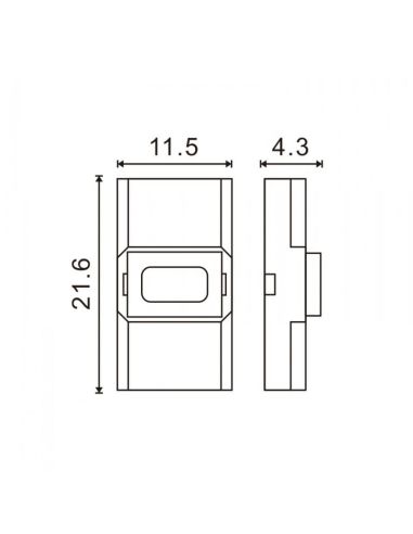 Conector UltraMini para fita LED monocromática de 10 mm, 2 pinos, 12 V/24 V