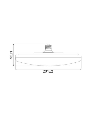Flache LED-Birne E27 mit breiter...