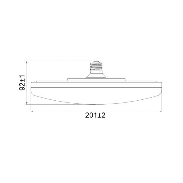 Flache LED-Birne E27 mit breiter...