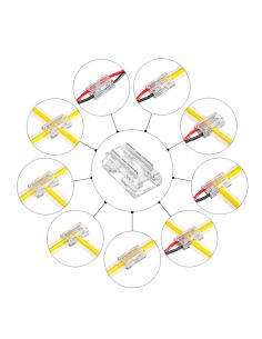 Conector multifunción 9 en 1 para tira LED monocolor 8mm 2 pin, 12V / 24V 2