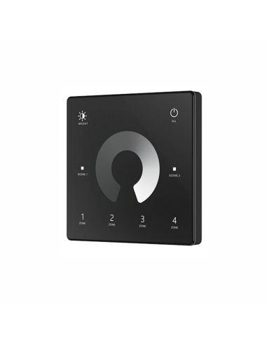 Panneau avec technologie TUYA RF 2,4 GHz monochrome, 4 zones avec 2 scènes pour bandes LED